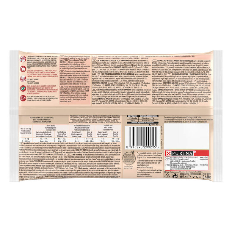 4 saquetas x 85 g One Adult Mini Small Weight Control Multipack Franfo e Peru com molho em saquetas para cães ,  Imagem número 2 4 saquetas x 85 g One Adult Mini Small Weight Control Multipack Franfo e Peru com molho em saquetas para cães , , large Imagem número 2